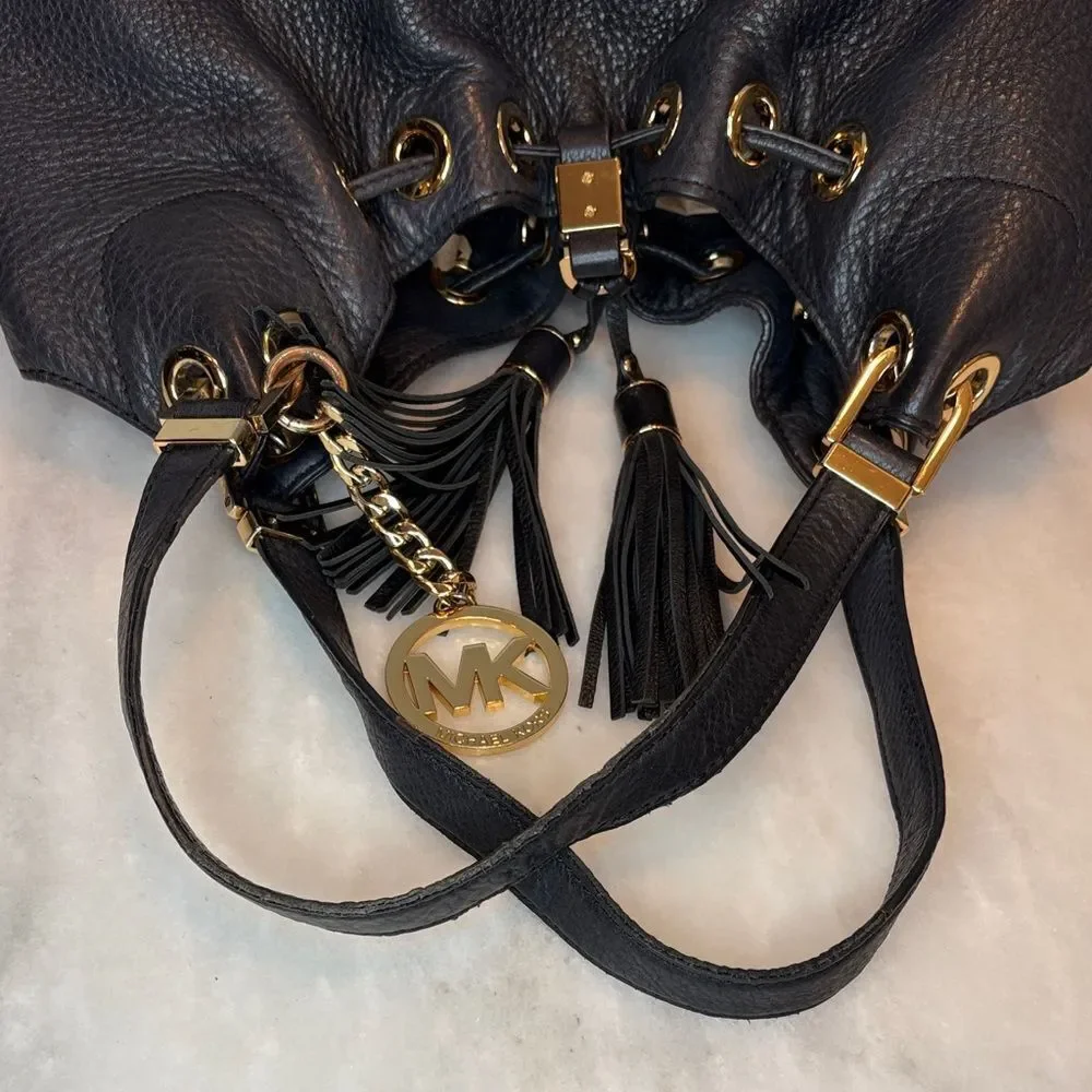 Michael Kors Purse Leather Handbag Camden Large Pebbled Hobo Pocketbook Bag